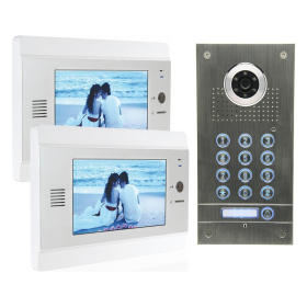 Anthell Electronics Videotürsprechanlage mit PIN Code,2x Innenstation