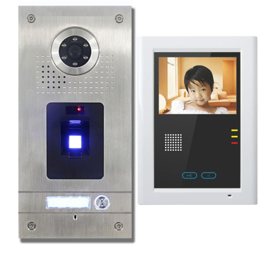 Anthell Electronics Videotürsprechanlage mit Fingerprint,1x Innenstation