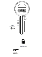 ERREBI AU24 Schlüsselrohling für ABUS