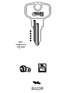 ERREBI BG23R Schlüsselrohling für BURG