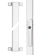 ABUS FOS550 Fenster-Stangenschloss mit Stangenset AAL0054 weiß 1,50/1,50 m