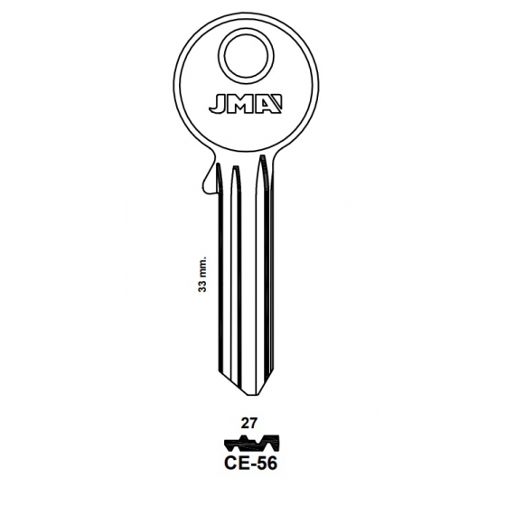 JMA CE-56 Schlüsselrohling für Anlagen CES