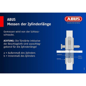 ABUS ECK550 Profil-Knaufzylinder Z28/K34 6 Schlüssel lose