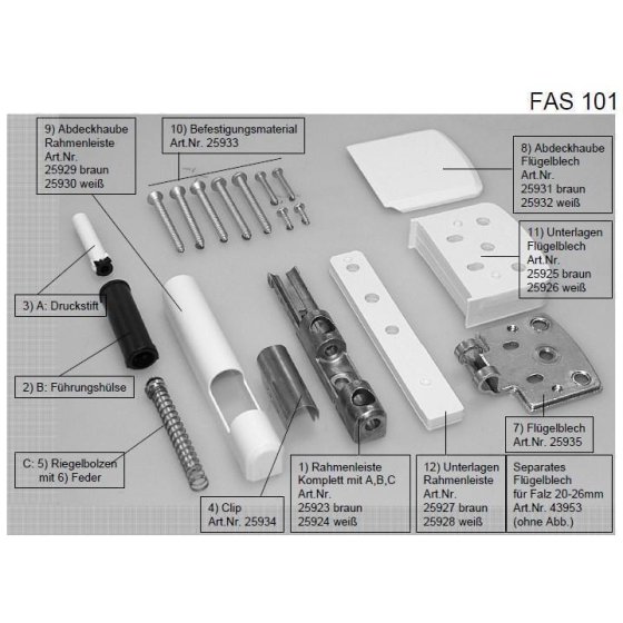 ABUS FAS101 Ersatzteile