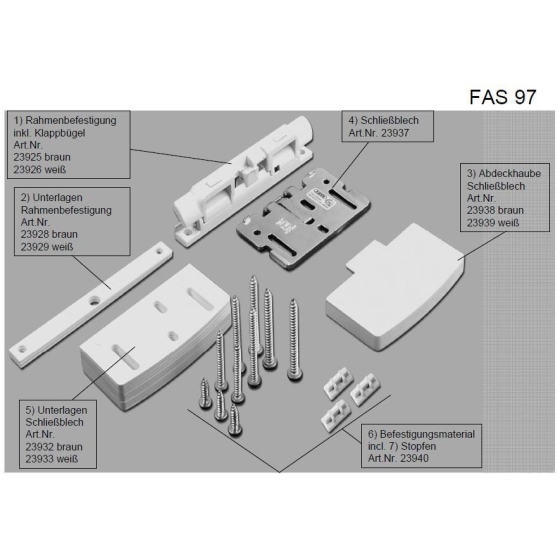 ABUS FAS97 Ersatzteile Schanierseitensicherung