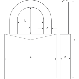 ABUS 86 TITALIUM Vorhangschloss zur Aufnahme von Tür-Halbzylindern