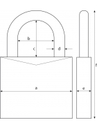ABUS 86 TITALIUM Vorhangschloss zur Aufnahme von Tür-Halbzylindern