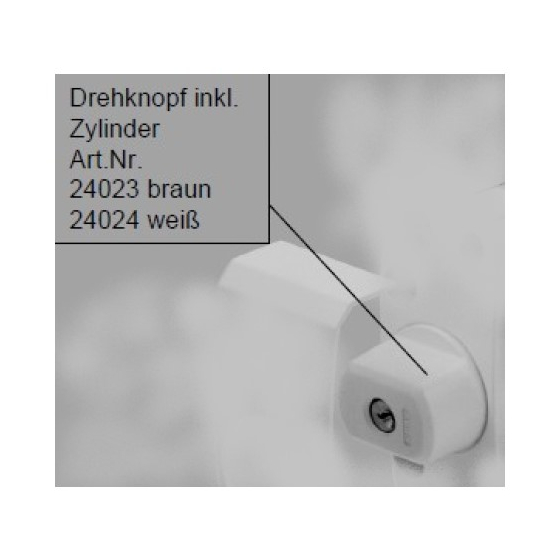 ABUS FTS96 Ersatzteil Drehknopf inkl. Zylinder weiß
