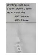 ABUS PR2700 Ersatzteil Unterlagen 2 Sätze à 2 x2mm, 2x3mm, 2x6mm ER-look