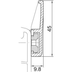GKG BG53 Kunststoff Balkon- / Terrassentürgriff silbergrau RAL 7001
