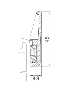 GKG BG53 Kunststoff Balkon- / Terrassentürgriff basaltgrau RAL 7012