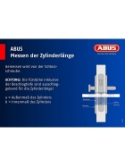 ABUS XP20S Profil-Doppelzylinder 45/50 inklusive Sicherungskarte 3 Schlüssel EK