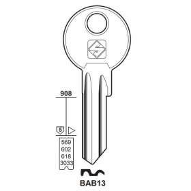 Silca BAB13 Schlüsselrohling für BAB