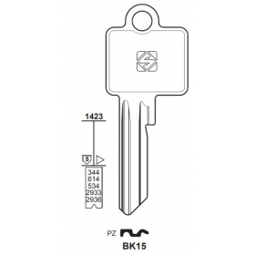 Silca BK15 Schlüsselrohling für BKS