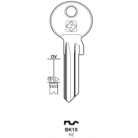 Silca 10 Stück CS4R Schlüsselrohling Kleinzylinder für CISA/ABUS Rohling 