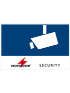 Monacor Aufkleber "Security" 120x80mm, außenklebend