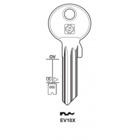 Silca EV10X Schlüsselrohling für EVVA