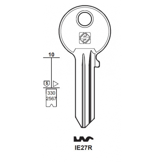 Silca IE27R Schlüsselrohling für ISEO