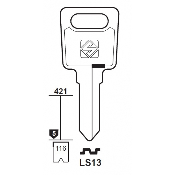 Silca LS13 Schlüsselrohling für LAS