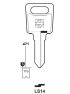 Silca LS14 Schlüsselrohling für LAS