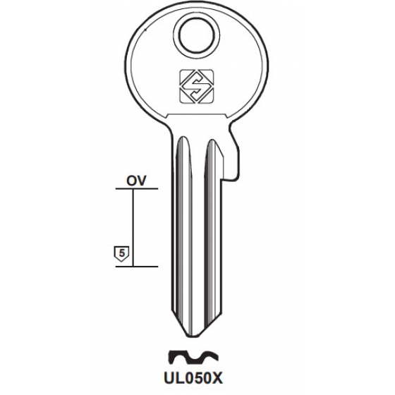 UL050X für zahlreiche Hersteller 10 x Silca Schlüsselrohling UL050X 