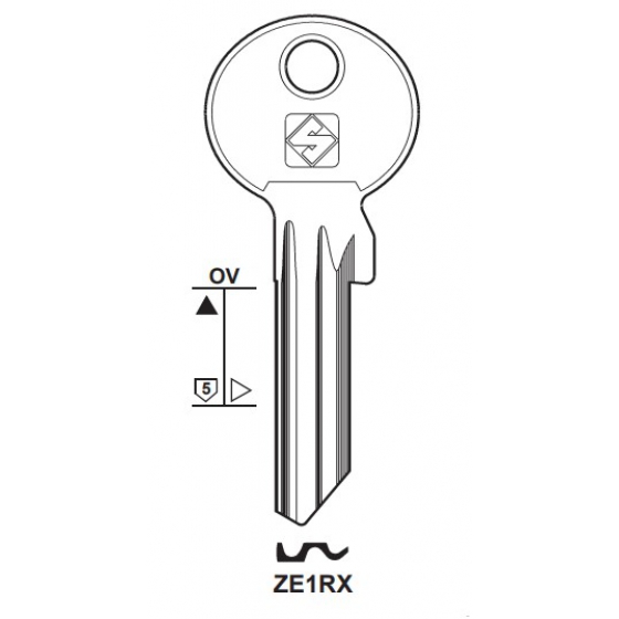 Silca ZE1RX Schlüsselrohling für ZEISS IKON