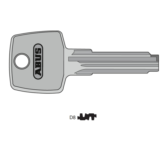 ABUS Schlüsselrohling für D8