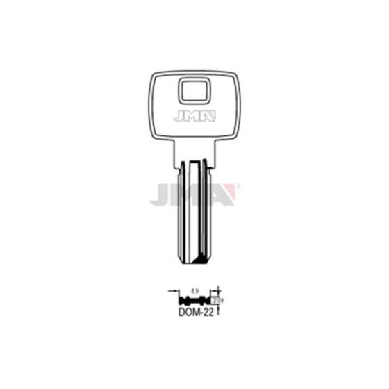 JMA DOM-22 Bohrmulden-Schlüsselrohling