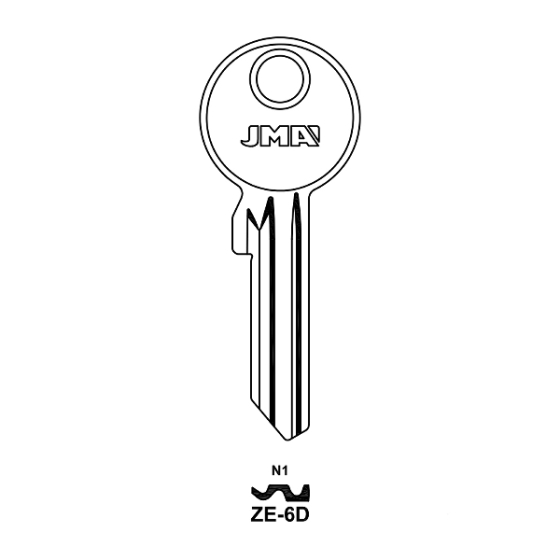 JMA ZE-6D Schlüsselrohling für Zeiss Ikon