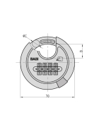 BASI RVS 610Z - 70 mm Rundb&uuml;gel-Vorhangschloss, Edelstahlgeh&auml;use, 4-stellige Zahlenkombination