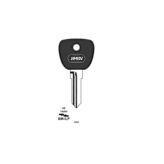 JMA BM-3.P Fahrzeug-Schlüsselrohling mit Kunststoffkopf