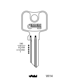 ERREBI WI14 Schlüsselrohling für Wilka