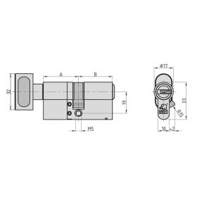 BASI V55 Modular Profil-Knaufzylinder