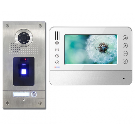 AE SET CKZ1 Anthell Electronics Fingerprint Fingerabdruck Video Türsprechanlage 1 x MT329C-CK2S1-W, SRM