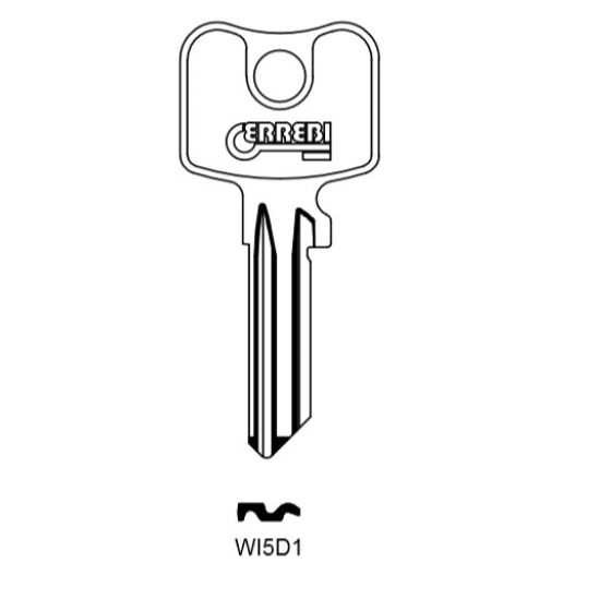 ERREBI WI5D1 Schlüsselrohling für WILKA
