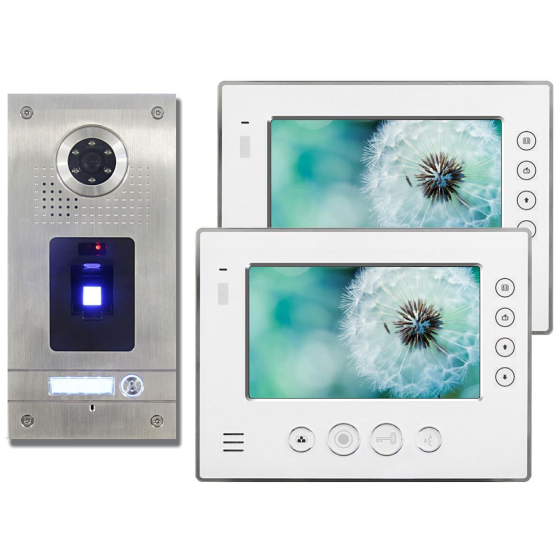 AE SET CKZ1 Anthell Electronics Fingerprint Fingerabdruck Video Türsprechanlage 2 x CKZ1-812S1-2-S, SRM