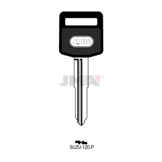 JMA SUZU-12DP Fahrzeug-Schlüsselrohling mit Kunststoffkopf
