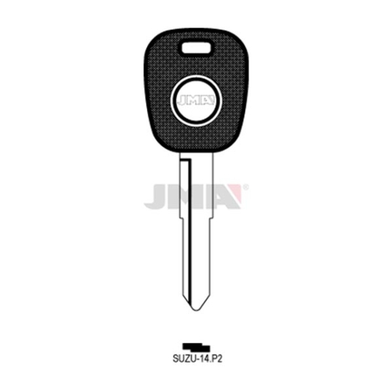 JMA SUZU-14P2 Fahrzeug-Schlüsselrohling mit Kunststoffkopf