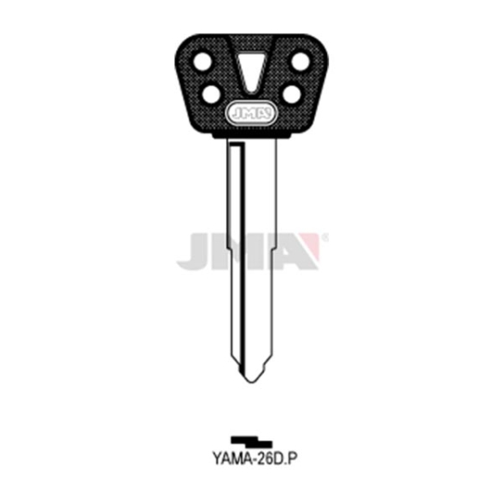 JMA YAMA-26DP Fahrzeug-Schlüsselrohling mit Kunststoffkopf