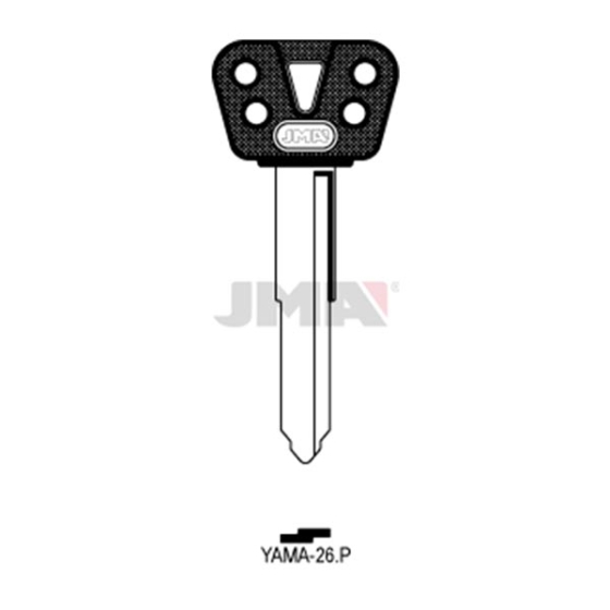 JMA YAMA-26P Fahrzeug-Schlüsselrohling mit Kunststoffkopf