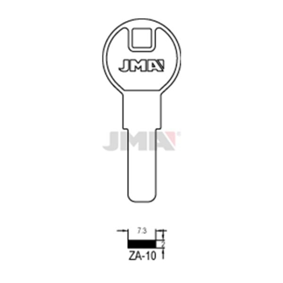 JMA ZA-10 Fahrzeug-Schlüsselrohling für Zadi