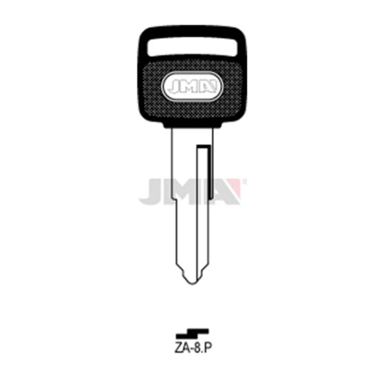JMA ZA-8P Fahrzeug-Schlüsselrohling mit Kunststoffkopf