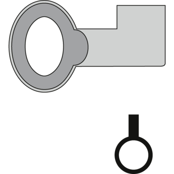 ABUS Schlüssel für 466ER/60 Niedersächsisches Einheitsschloss