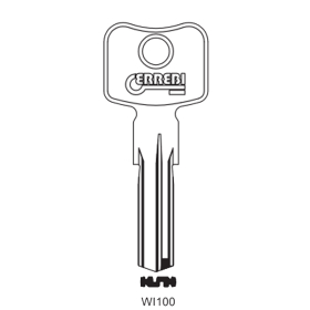 Errebi WI100 Bohrmulden-Schlüsselrohling für Wilka