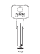 Errebi WI100 Bohrmulden-Schlüsselrohling für Wilka