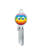 JMA D8 Smiley Key, lächelndes Gesicht Regenbogen