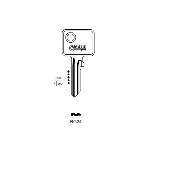 ERREBI BG24 Schlüsselrohling für BURG
