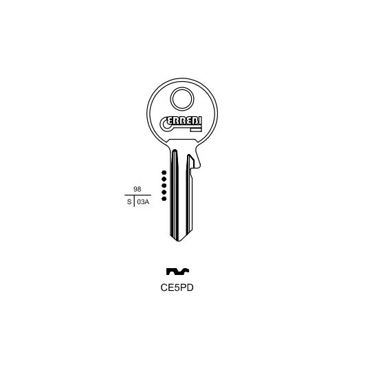 ERREBI CE5PD Schlüsselrohling für CES