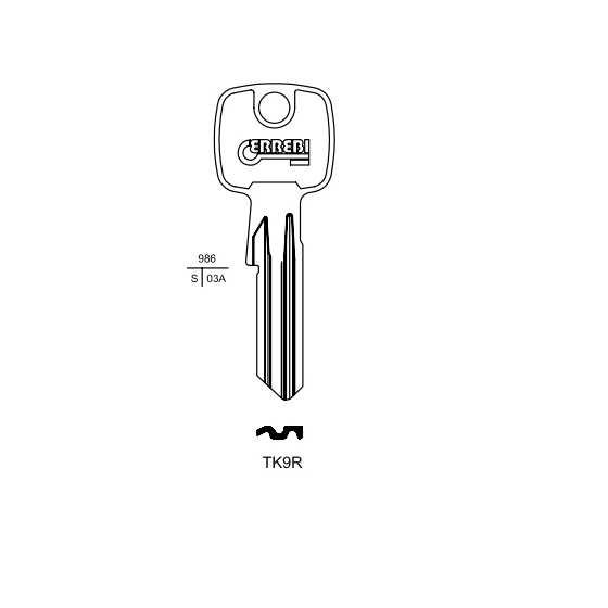 ERREBI TK9R Schlüsselrohling für TOK-WINKHAUS