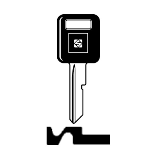 Silca GM1CP Fahrzeug-Schlüsselrohling mit Kunststoffkopf